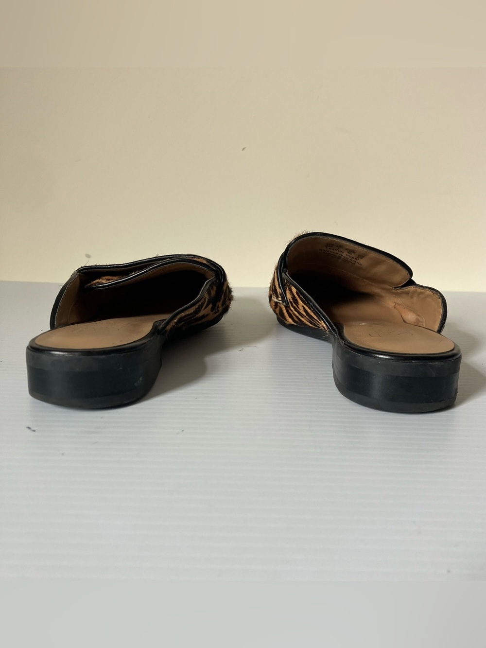 Franco Sarto Leopard Print Calf Hair Mule Loafers Size 6 - Picture 8 of 9